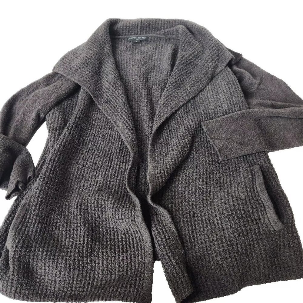 Barefoot Dreams Women's Size Small Cozychic Lite Cardigan Gray Pockets
